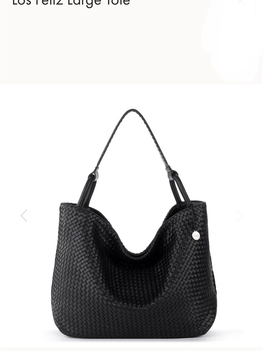 Black Woven Hobo Shoulder Bag - Women